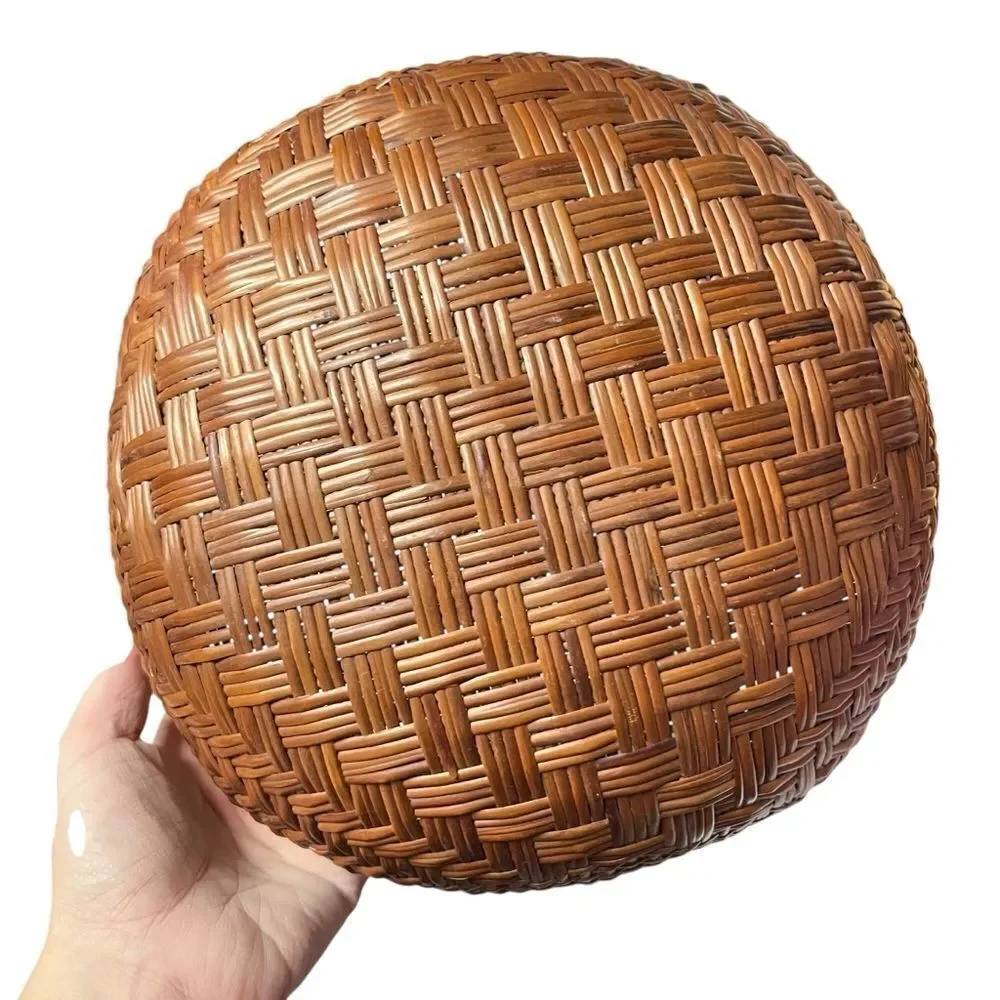 Vintage Bamboo Woven Winnowing Basket